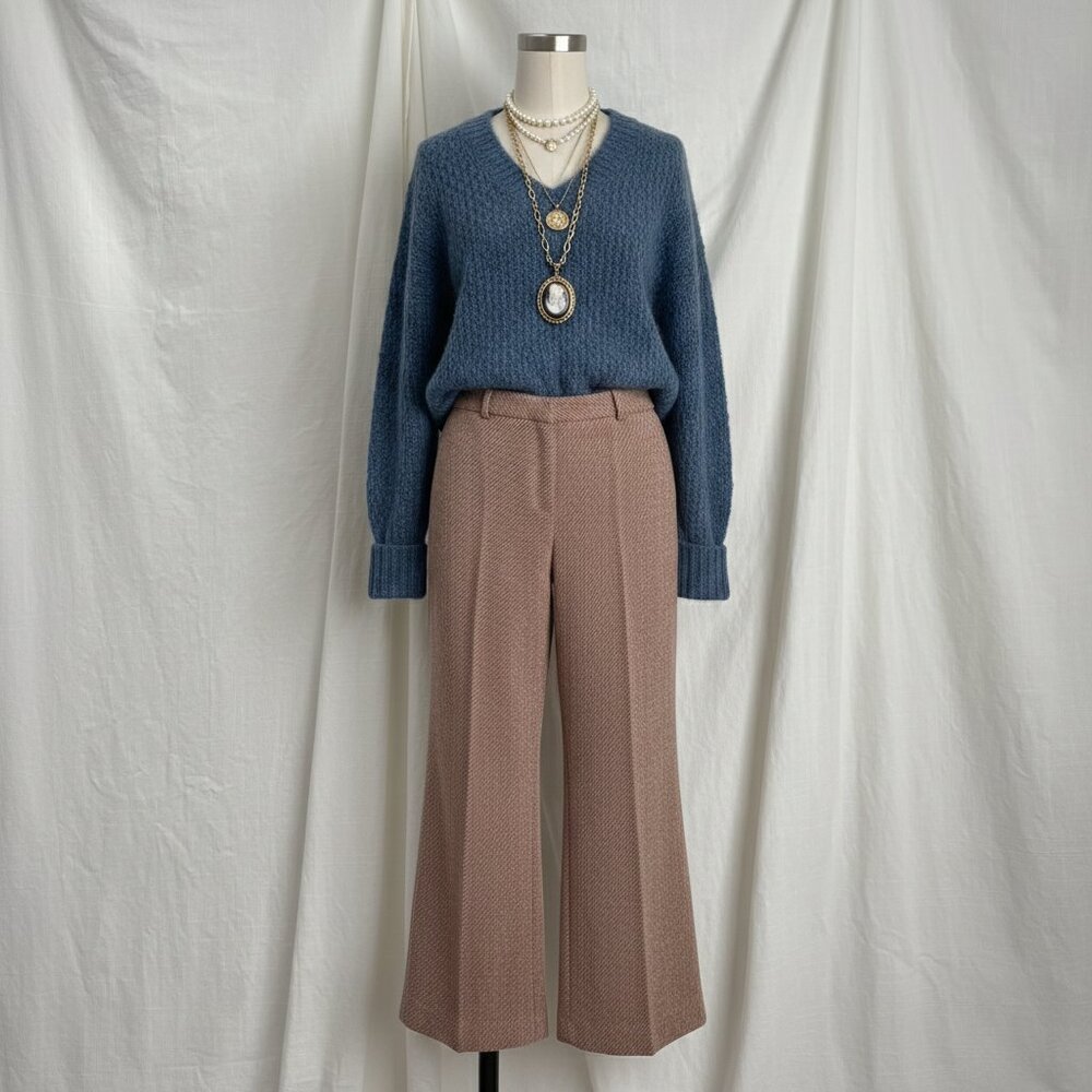 Retro Style Wide Leg Pants